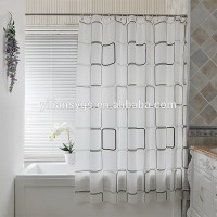 Waterproof Durable Eco-Friendly Peva Flower Pattern Shower Curtain